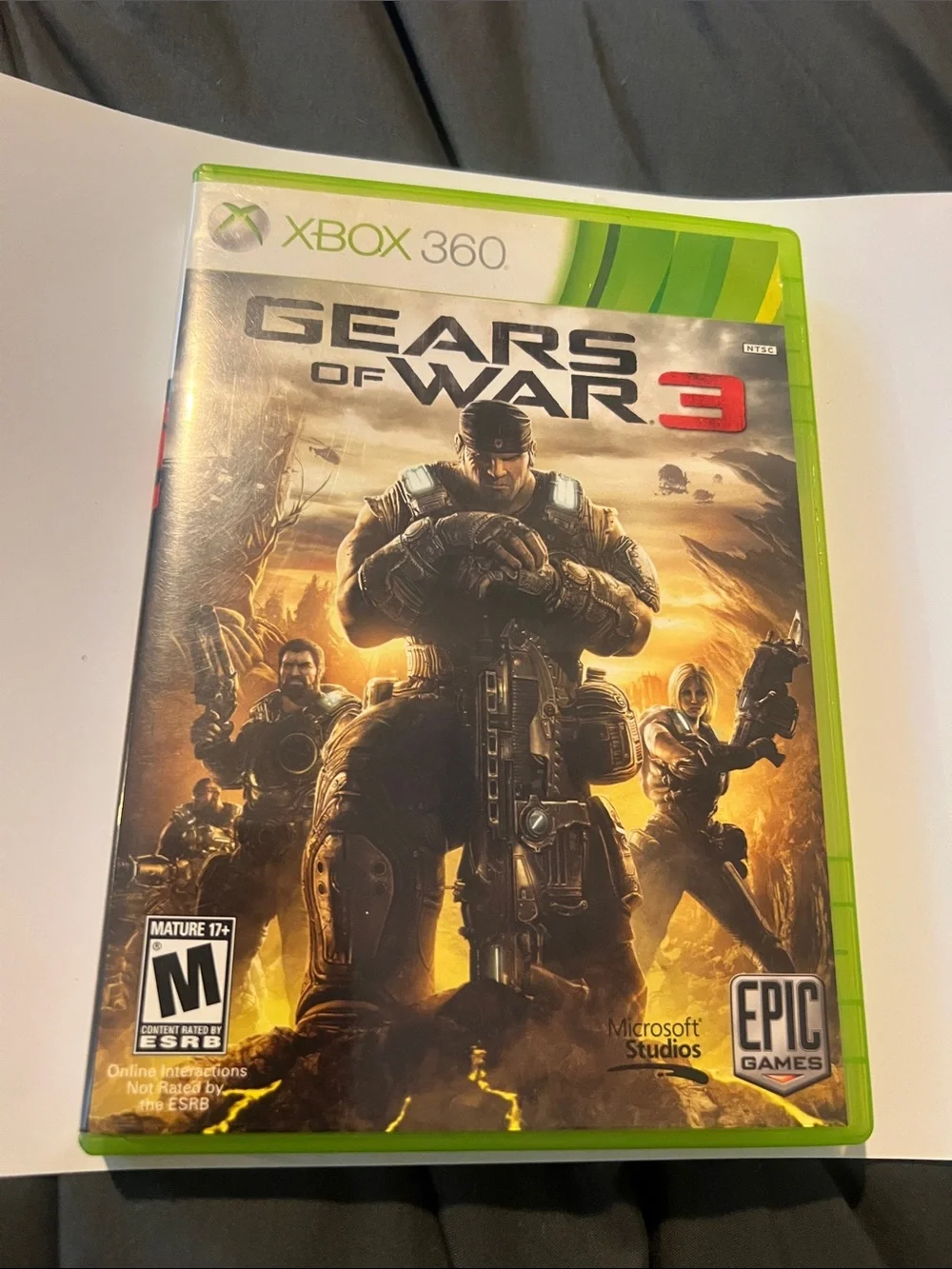 Microsoft Xbox 360 Gears of War 3 Green Case